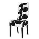 Chair Covers Bassett Hound Low Rider Dog Silhouette White On Black Seat Protector Stretch Dining Chair Slipcover Seat Cover for Chairs