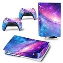 Decal Skin for Ps5 Disk, Whole Body Vinyl Sticker Cover for Playstation 5 Console and Controller(PS5 disc Edition, Pink Sky)
