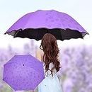 Dealzone Triple Folding Mini Blossom Magic Compact Umbrella for Girls,Men, Women Multi Color- Pack of 1