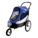 Petique Trailblazer Jogger, Dog Cart for Medium Size Pets, Ventilated Pet Stroller for Cats & Dogs, Blue