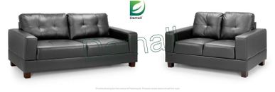 Sofa Set 3 Seater 2 Seater Couch Living Room Back Grey Leather or Fabric -Jerry