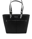 Michael Kors handbag for women Jet set travel shoulder bag tote bag (Black leather)