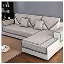 Sofa Slipcovers Fundas de sofás para el sofá sección de Perros de Piel Cubierta de sofá en Forma de L-Moderno, Fundas de sofá Espesar Antideslizante Lavable,B,1pc/90x90cm(36''x36'')