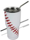 Urbanifi Baseball Tumbler With Straw And Cleaner Cup 30Oz Gift For Mom Men Sport