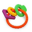 Luv Lap Baby Ring Shaped Teether, Baby Teething Toy with Chewable Extensions, Raised & Textured Surface for Soothing Sore Gums, Easy Grip, BPA Free, 3 Months + (Multicolour)