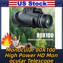 80x100 Monocular Telescope for Smartphone High Powered HD Compact Scope