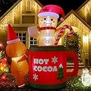 HYRIXDIRECT 6FT Gonfiabili di Natale Decorazioni Esterne Built-in LED Blow up Gingerbread Man Decorazioni di Vacanza Fuori Cortile di Natale Prato Partito Decor