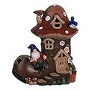 G&H Decor - 22cm Garden Gnome Boot House - Hand Painted with Amazing Detail - Garden Gnomes Funny Resin Solar Garden Ornaments for Patio Ornaments Lawn Decor - Garden Gnomes Outdoor Garden Ornaments
