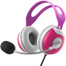 Kids Headphones For Girls with Microphone Over Ear Headset w/ Mic + Volume