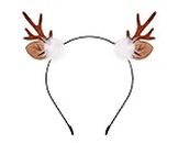 ds. distinctive style Deer Antler Headband Reindeer Fawn Horn Hair Accessories for Christmas Light Brown