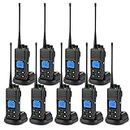 5W High Power Two Way Radio,SAMCOM FPCN30A Walkie Talkies for Adults Long Range Radios with Headphones,Handheld Programmable UHF 2-Way Radio Rechargeable with 1500mAh Battery and Charger,9 Packs
