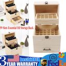 59 Slots Essential Oil Storage Rack Wood Perfume Bottles Display Box Organizer