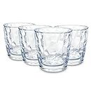 YINJOYI 300ml Clear Plastic Cups Tumblers Water Glasses Reusable Drinking Glassware for Kids Picnic Drinkware 4 Set