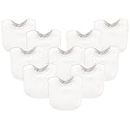 Luvable Friends Unisex Baby Cotton Terry Bibs, White, One Size 10 Count(Pack of 1)