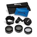 Ultimaxx 7 Piece Drone Camera Filter Bundle Kit for DJI Phantom 4 , Phantom 4 w/Filters, Lens Hood, Gimbal Stabilizer, Carry Case