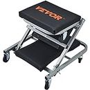 VEVOR Mechanic Creeper, 2 in 1 Rolling Folding Car Z-Creeper Seat, 300 lbs Capacity Creeper/Stool, Low Profile Creeper with 6 pcs Wheels for Garage, Shop, Auto Repair, Lay Down or Sit, Black