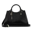 Miraggio Willow Croc-Textured Handbag for Women with Detachable & Adjustable Sling/Crossbody Bag