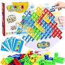 32Pcs Board Games for Adults and Kids, Guess Who Game Stack Attack Game Balance Toy, 2 Players or More Family Games Parties Travel Team Building Block Balance Game Sensory Toy for kids Over 3 Year Old