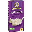 Annie's White Cheddar Shells Macaroni and Cheese with Organic Pasta, 6 oz (Pack of 12)
