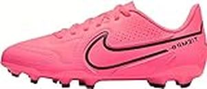 NIKE Jr. Tiempo Legend 9 Club FG/MG Boys' Football Shoe, pink/black (Racer Pink/Black), 23.5 cm