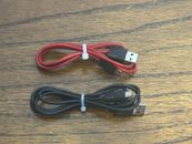 (2) Genuine Beats Charger For Beats Wireless Noise Cancelling Headphones - 3 Ft