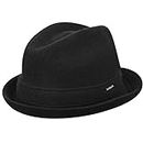 Kangol Men's Wool Player Trilby Fedora Style Warm Winter Hat, Black, Medium