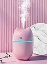 TIOG Small Humidifier Cute Portable Cool Mist with Night Light Ultra Quite Cat 300ml Water Capacity Best for Office Desk and car(White)