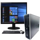HP Come Computer 19" LCD Monitor 500GB HDD 8GB Memory Windows 10 Desktop PC WiFi