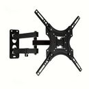 "Adjustable Full Motion Tv Wall Mount Bracket, Fits 32""-55"" Screens, Swivel & Tilt Articulating Arm, 15.75"" Extension, Heavy-duty Black Steel, Easy Installation, Home Entertainment Accessory"