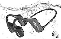 AHEYE Bone Conduction Headphones, IP68 Waterproof Swimming Headphones Bluetooth 5.3 Open Ear Headphones with Mic, 16G MP3 & 8Hrs Playtime, Wireless Underwater Earbuds for Swimming, Sports, Running