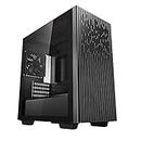 Deepcool Matrexx 40 Tempered Glass Side Panel Mesh Top and Front Pre-Installed Fan Mini-ITX/Micro-ATX Case, Black
