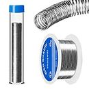 0.8mm Lead Free Soldering Wire 2Pcs Silver Solder Wire Electric Solder Waterproof Solder Wire for Electronic Electrical Soldering Components Repair and DIY (20g)