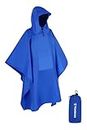 TOM SHOO Multifunctional Raincoat with Hood Hiking Cycling Rain Cover Lightweight Poncho Rain Coat Outdoor Camping Tent Mat