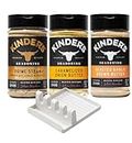 Kinders Large Variety Pack 25.9oz. | Prime Steak with Black Garlic and Truffle 7.9oz + Kinders Caramelized Onion Butter 9.0oz + Kinders Roasted Garlic Brown Butter 9.0oz + Gift