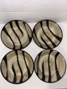 Pier 1 Imports ZEBRA 8" Cereal Bowls Hand Painted Stoneware Discontinued Lot 4