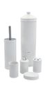 ceramic bathroom accessories set Gloss White 6 PCS Toilet Brush Toilet Set