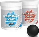 Black Epoxy Sculpt Clay, 1 Pound Self-Hardening AB Epoxy Sculpt Clay for Sculpting, 2 Part Modeling Compound (A & B), Epoxy Clay Magic Sculpt for Sculpting, Modeling, Filling, Repairing