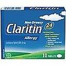 CLARITIN Allergy Medicine 24-Hour Non-Drowsy Relief 10 mg 10 Tablet 056219981142
