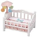 Calico Critters Crib with Mobile - Interactive Dollhouse Furniture Set with Working Features