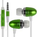 green In-Ear Bud Headphones With Handsfree Mic Remote For apple iphone 4/5/5s/6