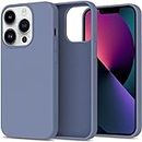 LOXXO® Microfiber Candy Case Compatible for iPhone 14 PRO, Shockproof Slim Back Cover Liquid Silicone Case (Lavender Grey)