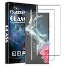 [2 Pack] Cnarery Screen Protector for Samsung Galaxy S22 Ultra 5G, Support Fingerprint Tempered Glass Screen Protector [Case Friendly] [Easy Installation]