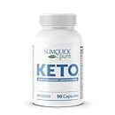 SLIMQUICK Keto Diet Pills for Weight Loss, Helps Stay in Ketosis, Temporarily Increases Endurance, Keeps Full for Longer with MCT Oil, Caffeine, Green Coffee Extract (90 count)