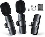 Moman Microphone Solapa Inalambrico, CP1X(C) 【Tipo-C&USB】 2TX&1RX Mic 2,4GHz Silenciar con un Toque Teléfonos Grabación Transmisión en Directo Entrevistas, Micrófono-Solapa-Inalambrico-Smartphone-USB