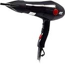 VEWIKZY 2000 Watts Professional Stylish Hair Dryers, Hot and Cold Extra-Fast & Powerful Heat Blow Dryer, Salon-Grade Electric Hair dryer for Women & Men, Black, Pack of 1