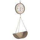 Creative Co-Op Metal Reproduction of Hanging Produce Scale Clock