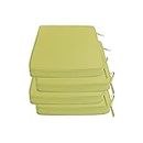 Sunshine Outdoor Indoor/Outdoor Patio Chair Cushion Outdoor Seat Cushions for Patio Furniture 20x20x2.8 inch Set of 4 Wasabi Green