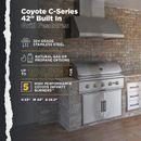 Coyote Grills 5-Burner Built-In Convertible Gas Grill Stainless Steel in White | 23 H x 42.5 W x 25.5 D in | Wayfair CC2C42NG