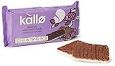 Kallo Organic Belgian Milk Chocolate Rice Cake Thins, Healthy Snack for Adults & Children, Gluten Free with No Artificial Colours, Flavours or Preservatives, Single Pack – 1 x 90g Packet