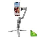 Zhiyun Smooth-Q3 Gimbal Stabilizer for Smartphone Android Cell Phone iPhone Zhi yun q 3-Axis Handheld Gimble Stick w/Tripod Stand LED Fill Light for Tiktok YouTube Vlog Video Kit Face/Object Tracking
